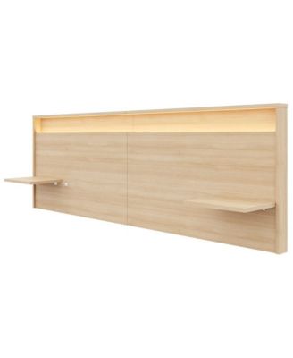 Extended Headboard with Integrated Shelves