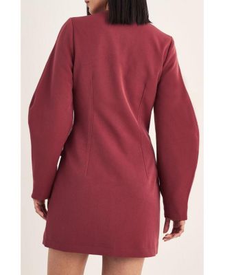 Women's Button Through Mini Blazer Dress