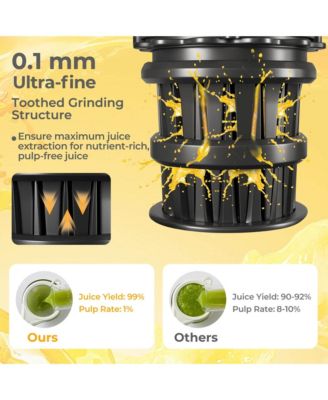 Cold Press Juicer Machine Professional Slow Masticating Juicer with Reverse Button