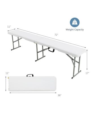 Outdoor Camping Table Set Folding Picnic Long Table with 2 Bench Seats