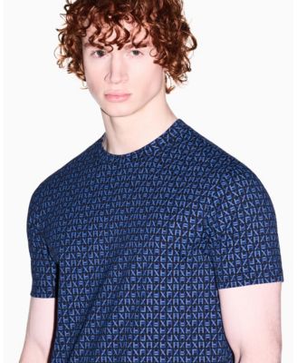 Men's Short Sleeve Jersey Allover logo Print T-Shirt