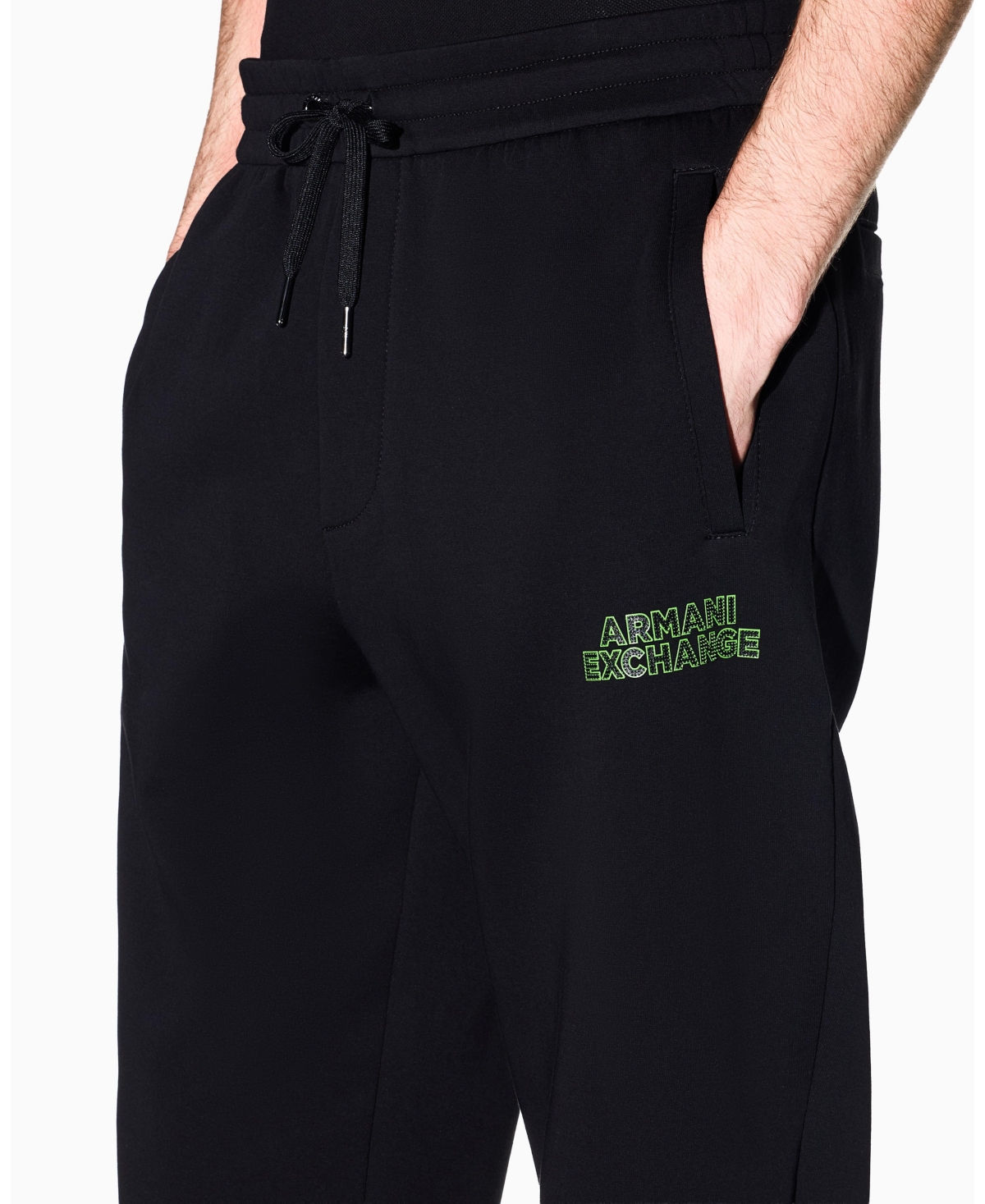 A|X Armani Exchange Men's Elevated Logo Fleece Jogger Pants