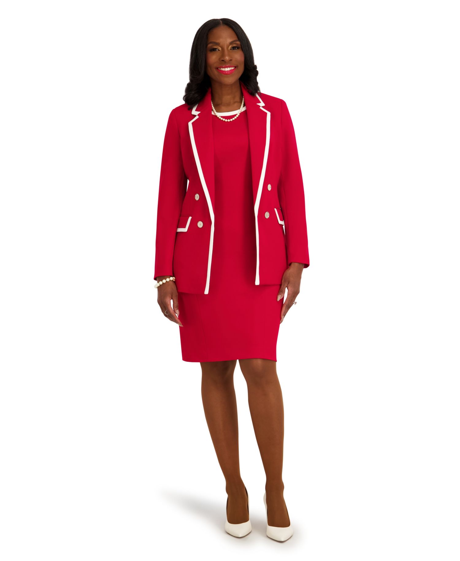 Women's Double-Breasted Collared Blazer