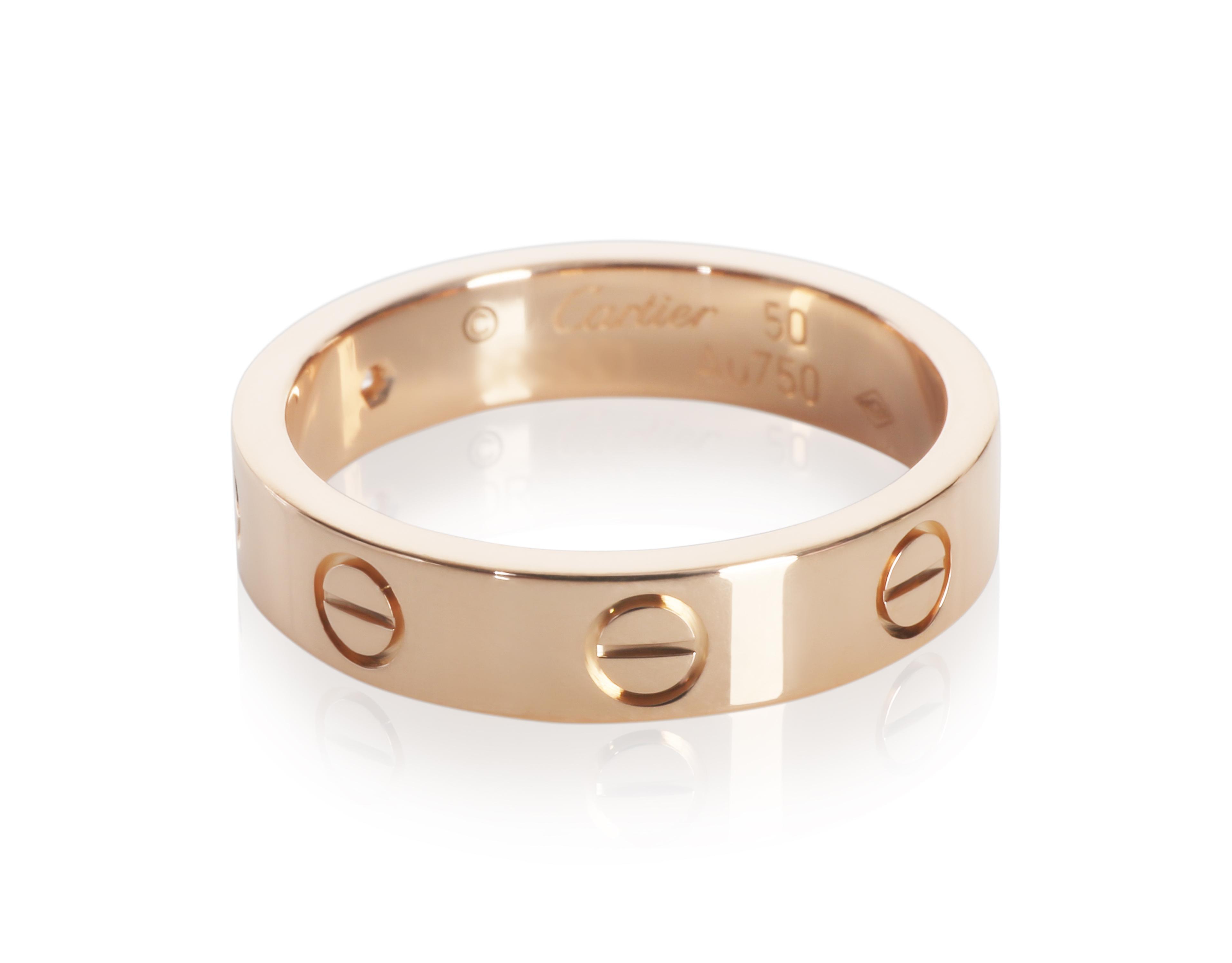 Pre-Owned Cartier Diamond Love Ring (0.02 ctw) 18K Rose Gold