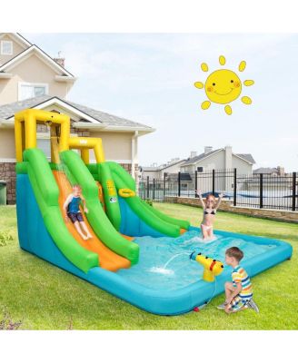 Inflatable Water Park Bounce House with Climbing Wall, No Blower Included