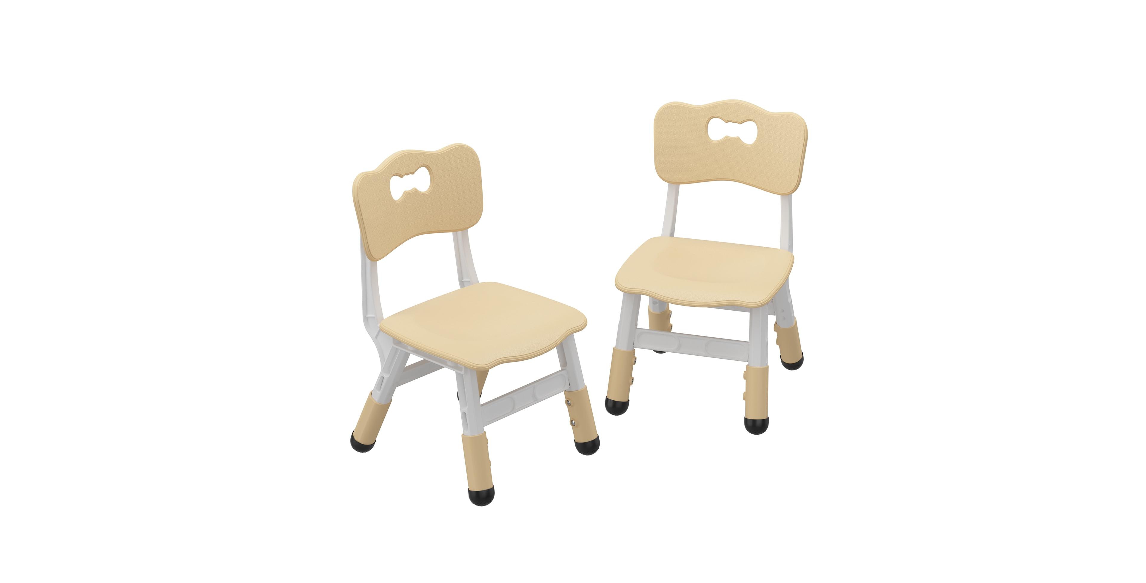 gaomon Adjustable Kids Chair 2 Pack,3 Level Height Adjustable Anti-Slip Plastic Toddler Chair