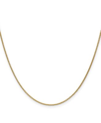 Solid 18k Yellow Gold Italian Sparkle-Cut Open Elongated Cable Chain Necklace