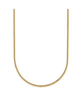 Solid 18k Yellow Gold Italian 1.2mm Thin Curb Chain Necklace - 16 -24 Inches