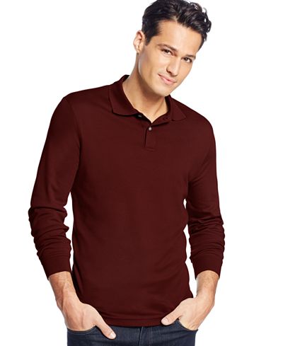 Tasso Elba Signature Interlock Long Sleeve Polo