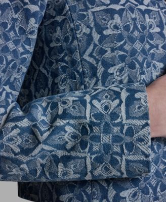 Women's Boxy Square Print Jacket