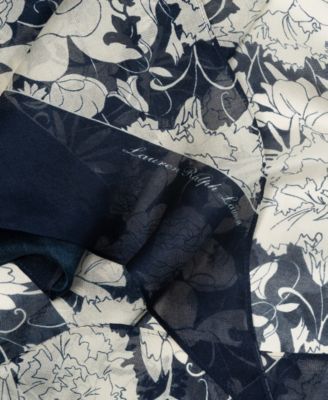 Bias Ends Floral Oblong Scarf 