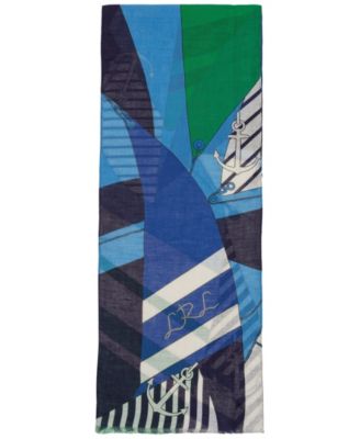 Abstract Sails Small Oblong Scarf