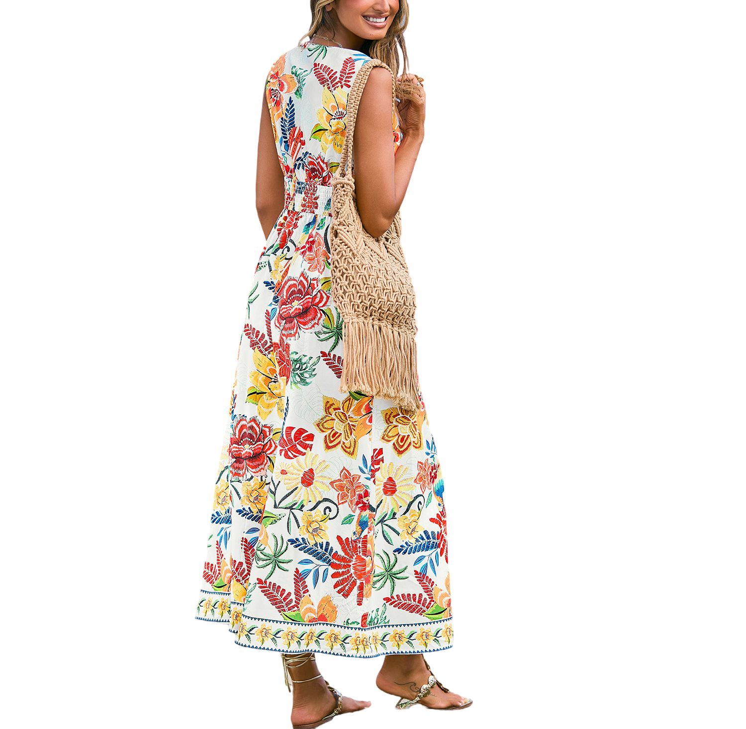 Women's Sabrina Tropical Maxi Beach Dress