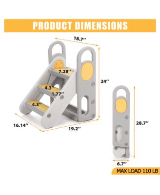 Kids Step Stool Foldable for Bathroom Sink, Folding Toddlers Toilet Potty Training Stools