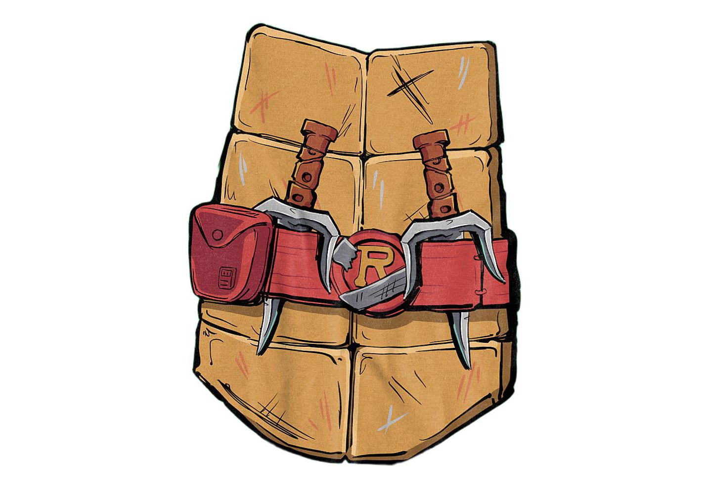 Мужская футболка Teenage Mutant Ninja Turtles Mutant Mayhem Raphael Shell, цвет: Зелёный — фото 2