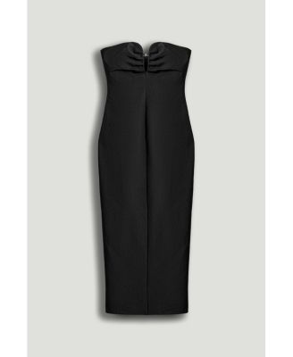 Women's Strapless Sweetheart Midi Pencil Dress