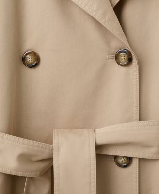 Women's Long Double-Breasted Trench Coat