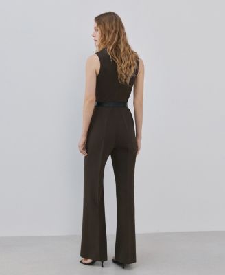 Women's Draped Detail Belt Jumpsuit
