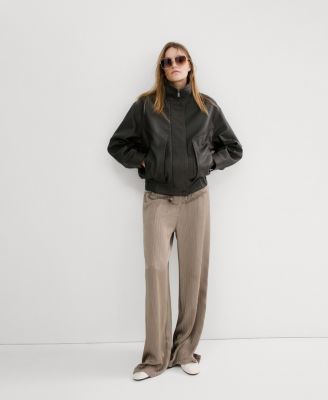 Women's Satin Striped Pants