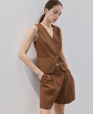 Women's Straight Pinstripe Bermuda Shorts