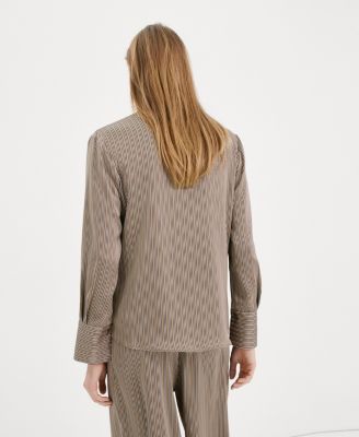 Women's Satin Striped Shirt