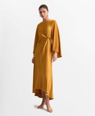 Women's Ruched Satin Dress