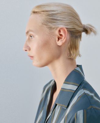 Women's Long Sleeve Striped Pajama Top