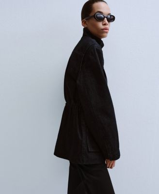 Women's Pockets Oversized Denim Barn Parka