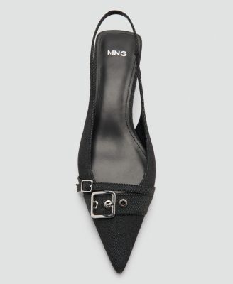 Women's Buckle Slingback Denim Shoes