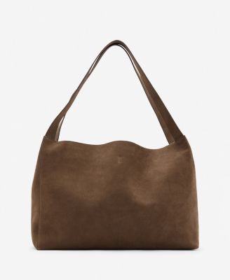 Women's Suede Leather Shopper Bag