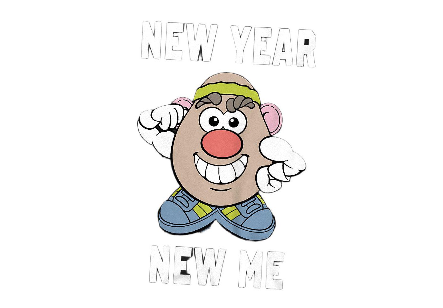 Мужская футболка Hasbro+ + Potato Head New Year New Me, цвет: Чёрный — фото 3