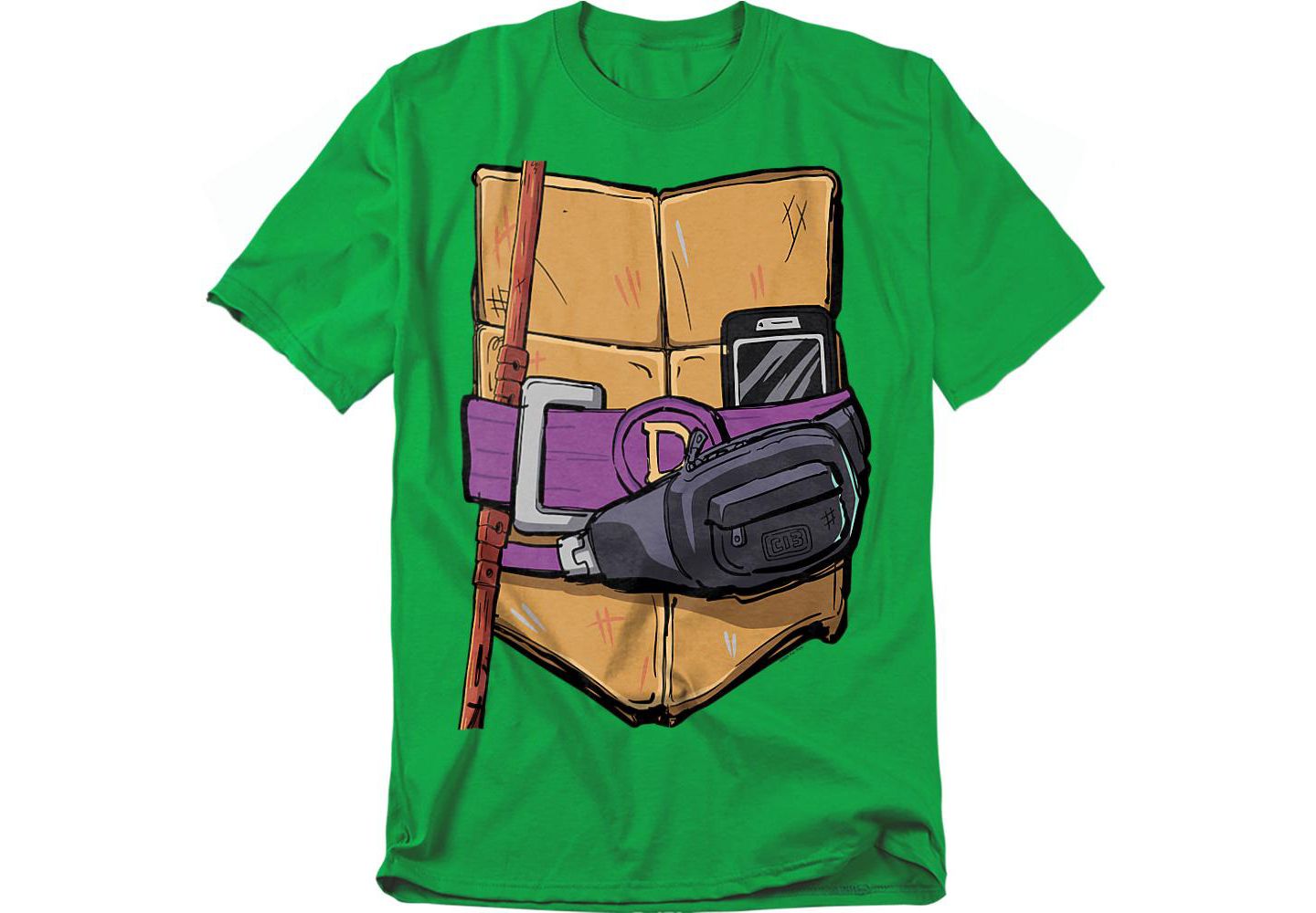 Мужская футболка Teenage Mutant Ninja Turtles Mayhem Donatello Shell, цвет: Зелёный — фото 1