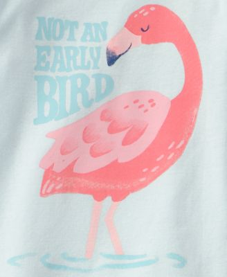 Girls' Toddler 2T-5T Short-Sleeve T-Shirt and Snug-Fit Shorts, 4-Piece Pajama Set