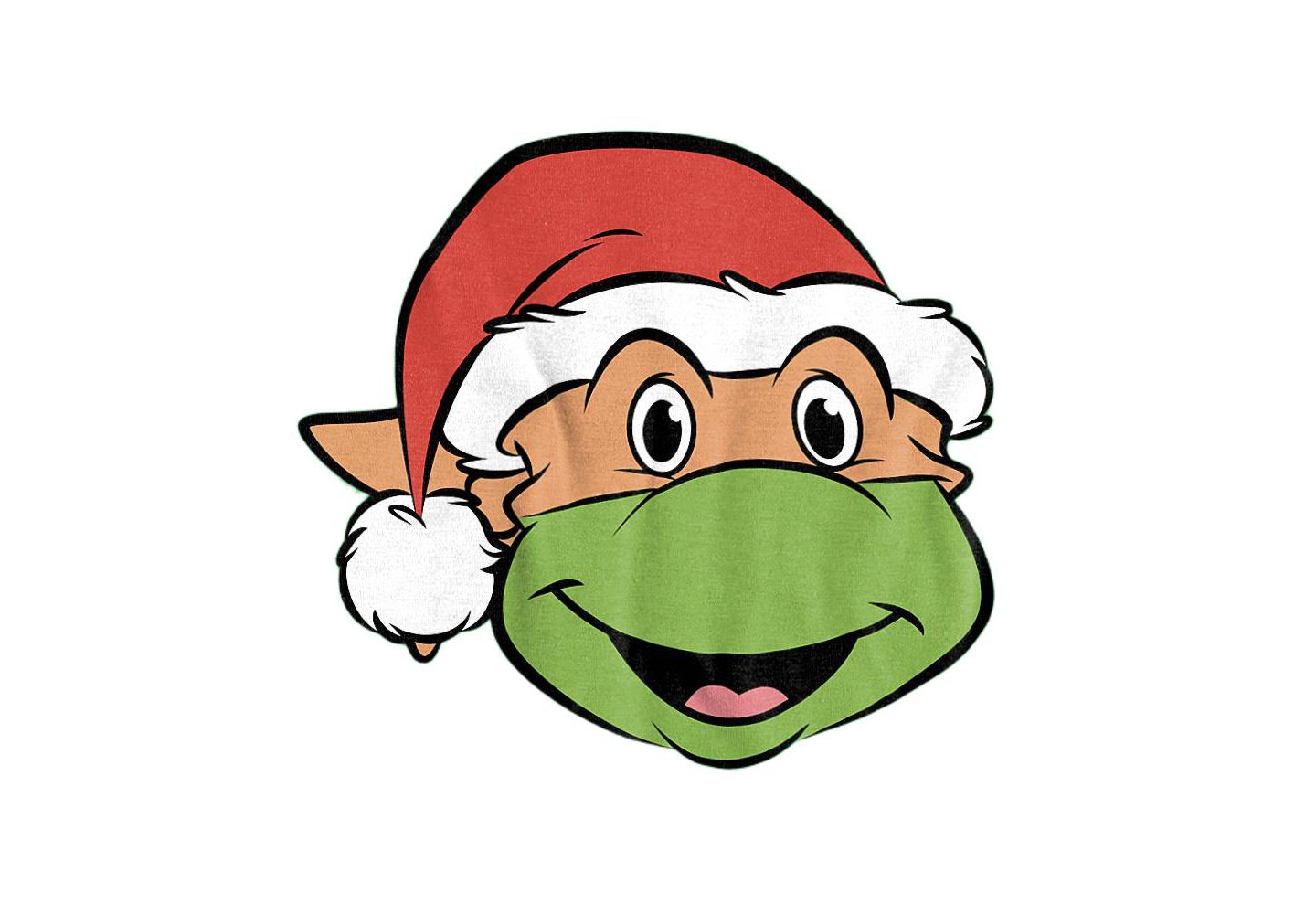 Мужская футболка Teenage Mutant Ninja Turtles Michaelangelo Christmas Hat, цвет: Зелёный — фото 2