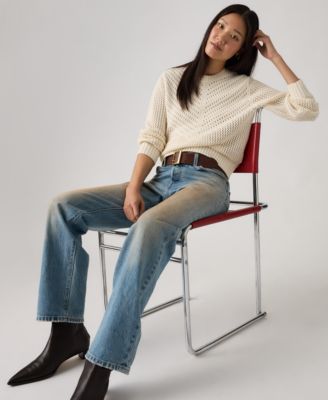 Women's Gaelle Long-Sleeve Crochet Pull-On Sweater