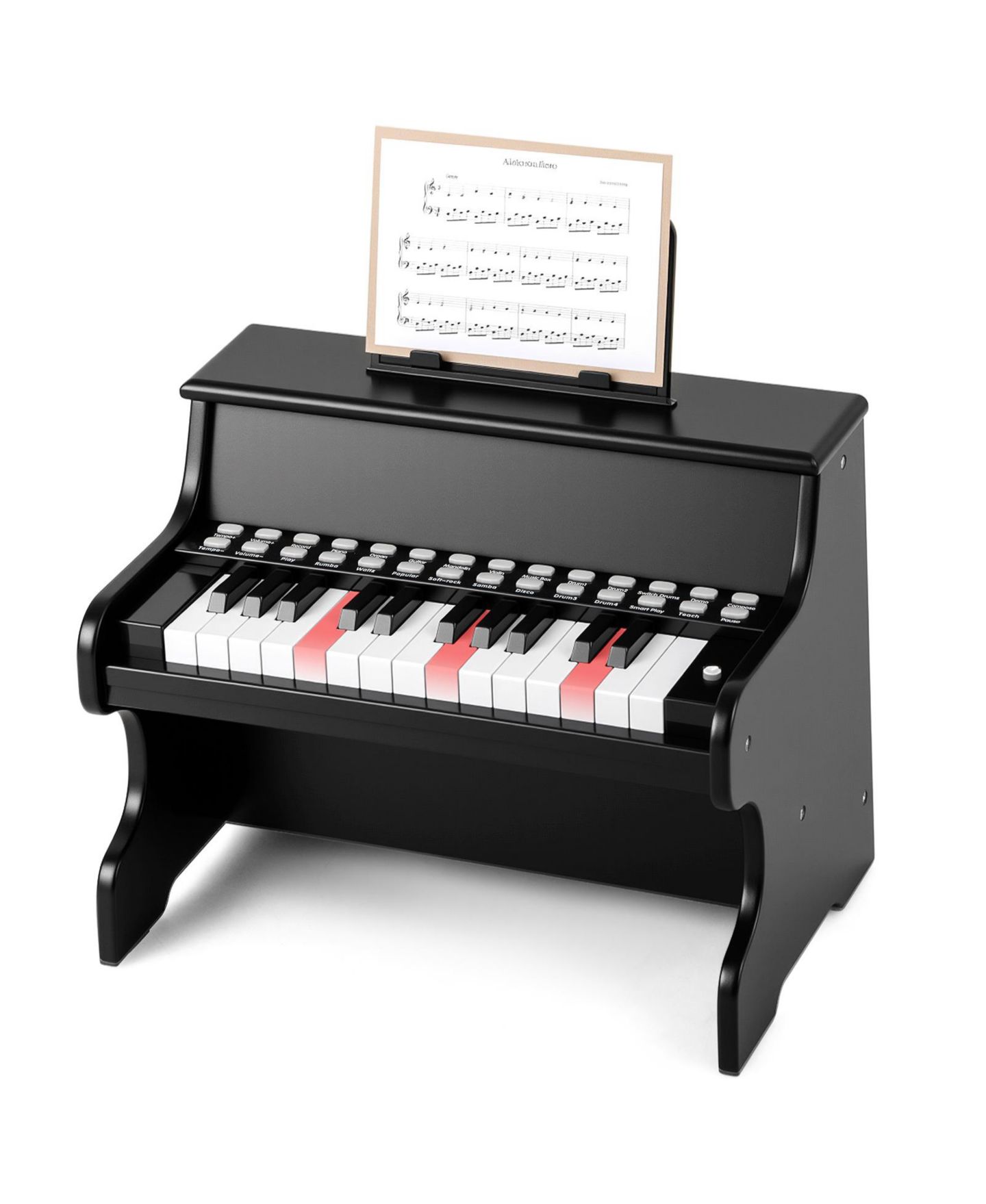 Детская игрушка Mecale 25-Key Kids Piano Keyboard with Light-Up Teaching Mode, Ages 3+, цвет: Чёрный — фото 8