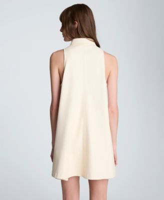 Women's Halter Collared Shirt Swing Dress