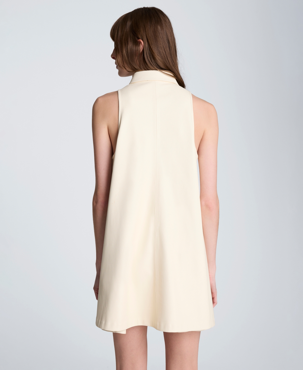 Kenneth Cole Women's Halter Collared Shirt Swing Dress