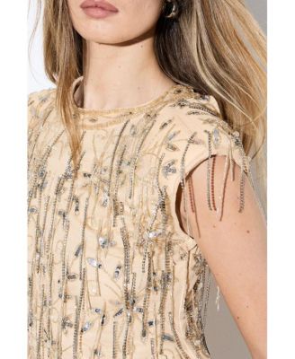 Women's Premium Embellished Beaded Mini Dress