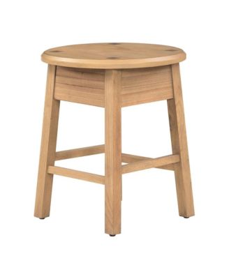 Solid Rubberwood Nightstand, Round Sofa Side End Table Table with Drawer for Living Room, Bedroom or Home Office