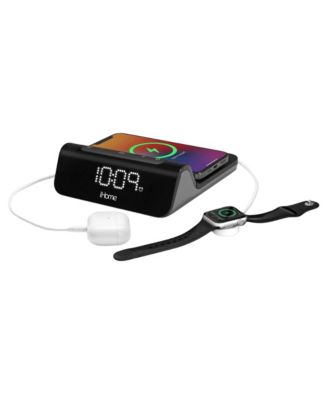 iW23 Triple Charge Wireless Alarm Clock With USB-A and USB-C Charging