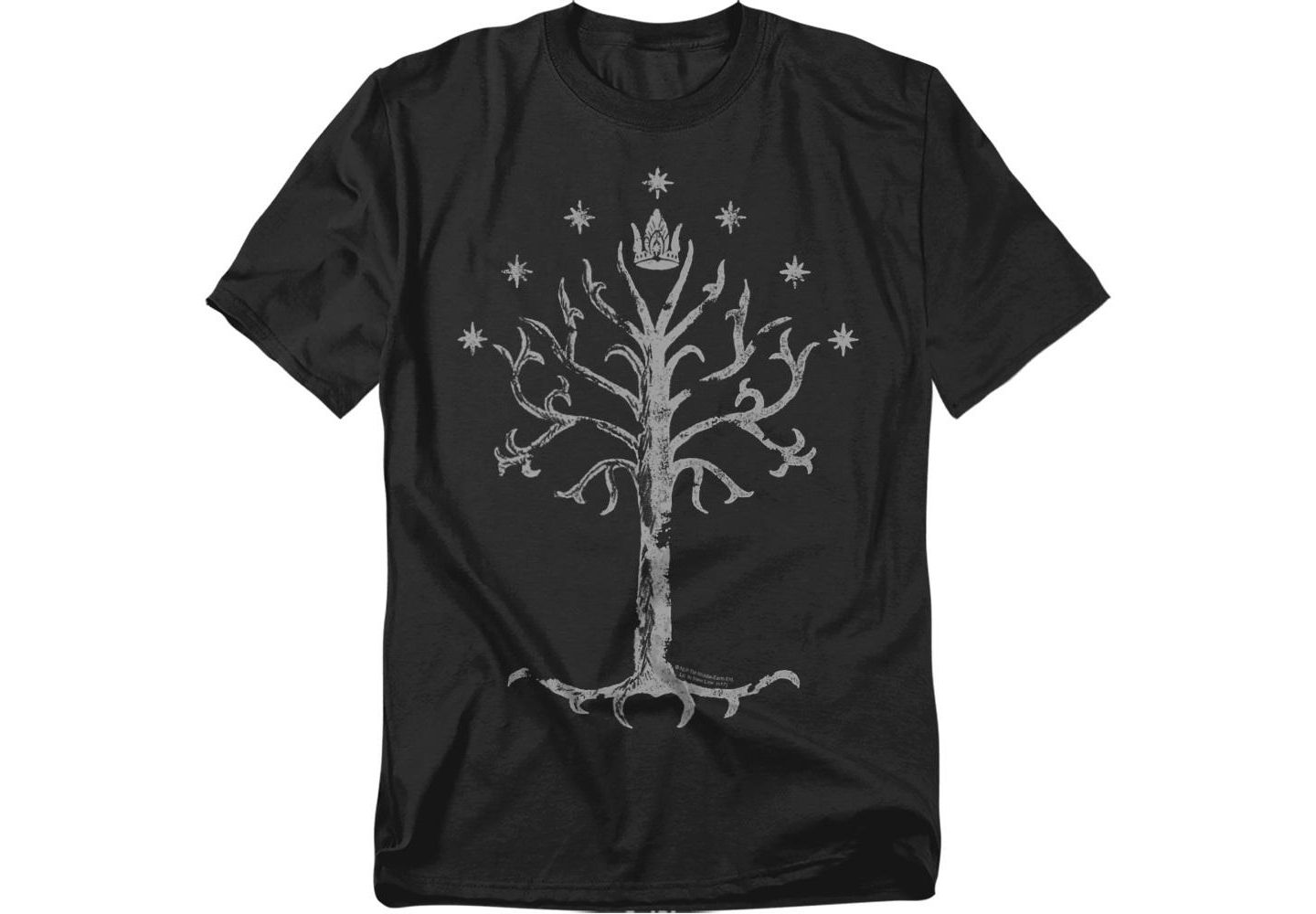 Мужская футболка Lord Of The Rings LOR Tree Of Gondor, цвет: Чёрный — фото 1
