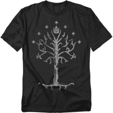 Мужская футболка Lord Of The Rings LOR Tree Of Gondor, цвет: Чёрный