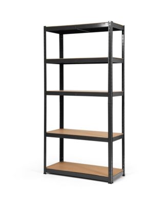 Metal 5-Tier Garage Storage Rack Shelf Adjustable Freestanding