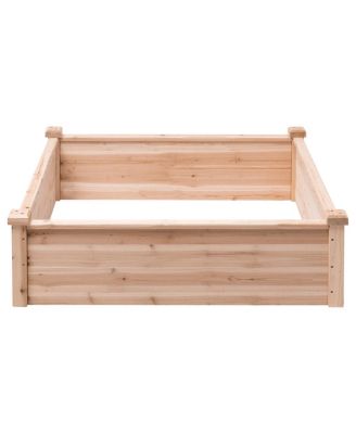 Wooden Garden Bed Vegetable Flower Raised Square Planter Kit Outdoor Garden