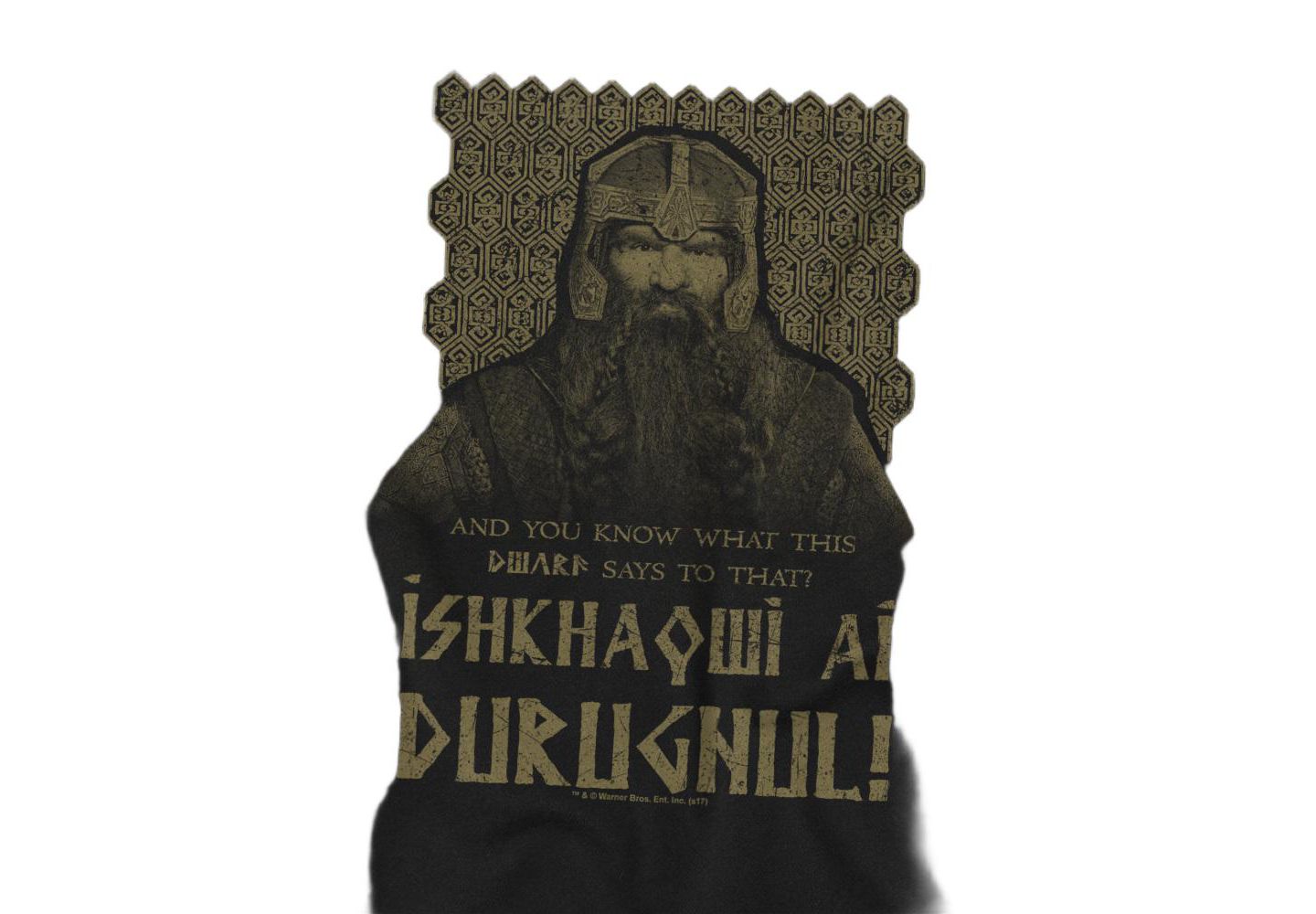 Мужская футболка Lord Of The Rings Big & Tall Ishkhaqwi Durugnul, цвет: Чёрный — фото 3