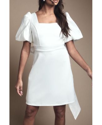 Women's Taffeta Bow Back Mini Dress