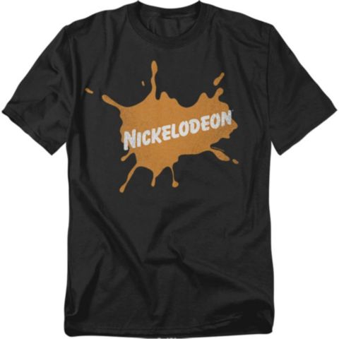 Мужская футболка Logovision Nickelodeon Nick Retro Burst Logo, цвет: Чёрный