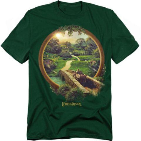 Мужская футболка Lord Of The Rings Epic Journey The Shire, цвет: Тёмно-зелёный