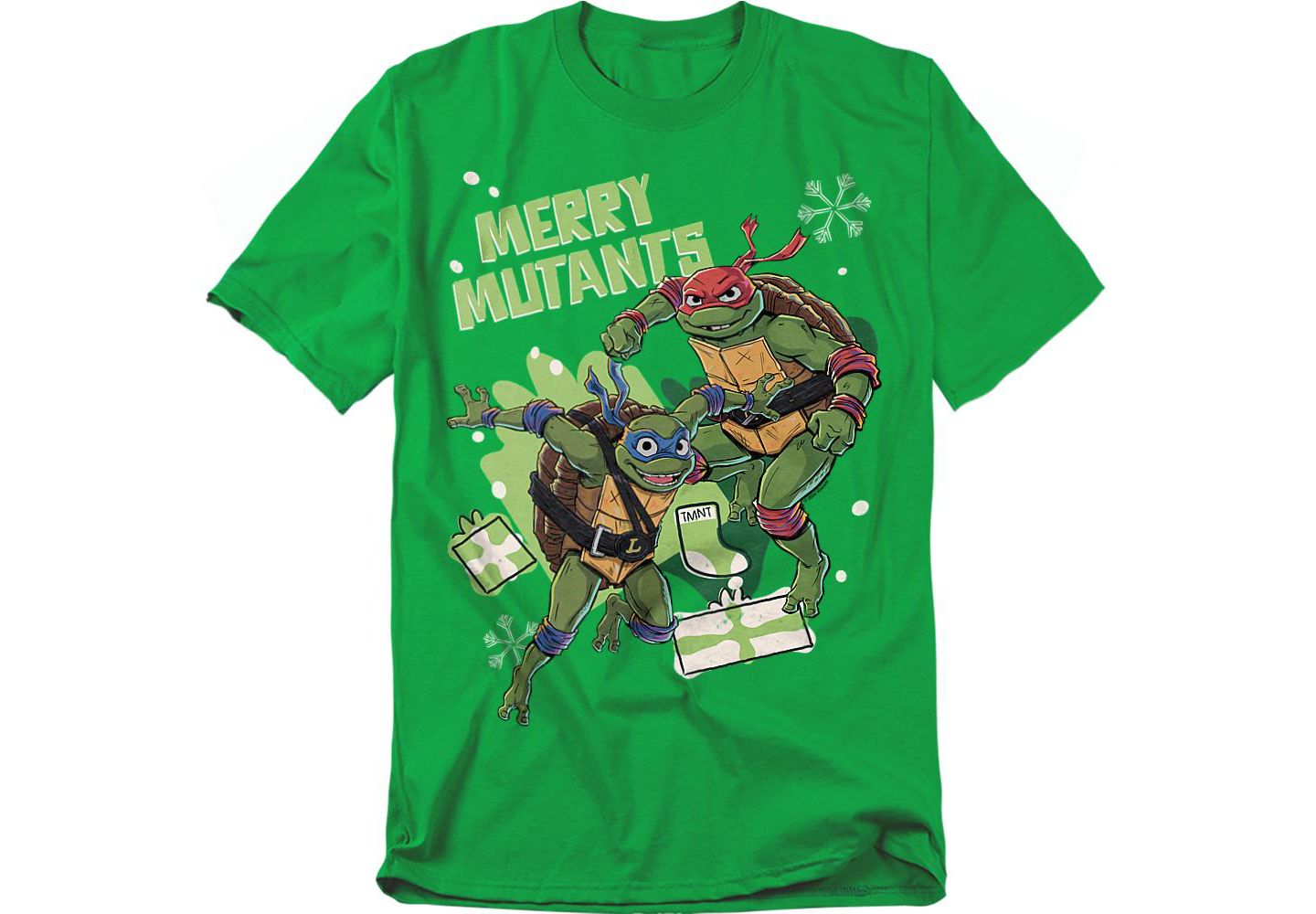 Мужская футболка Teenage Mutant Ninja Turtles Big & Tall Merry Mutants Christmas, цвет: Зелёный — фото 1
